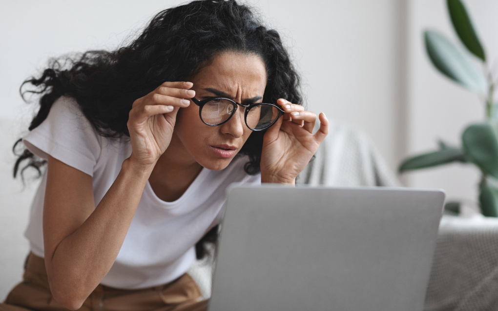 Woman shocked by the news of Google removing key seo tracking feature