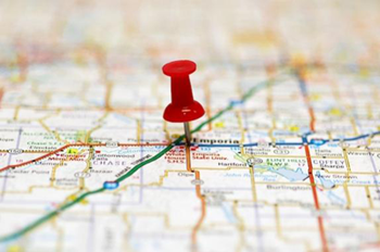 Placing pin into a local map
