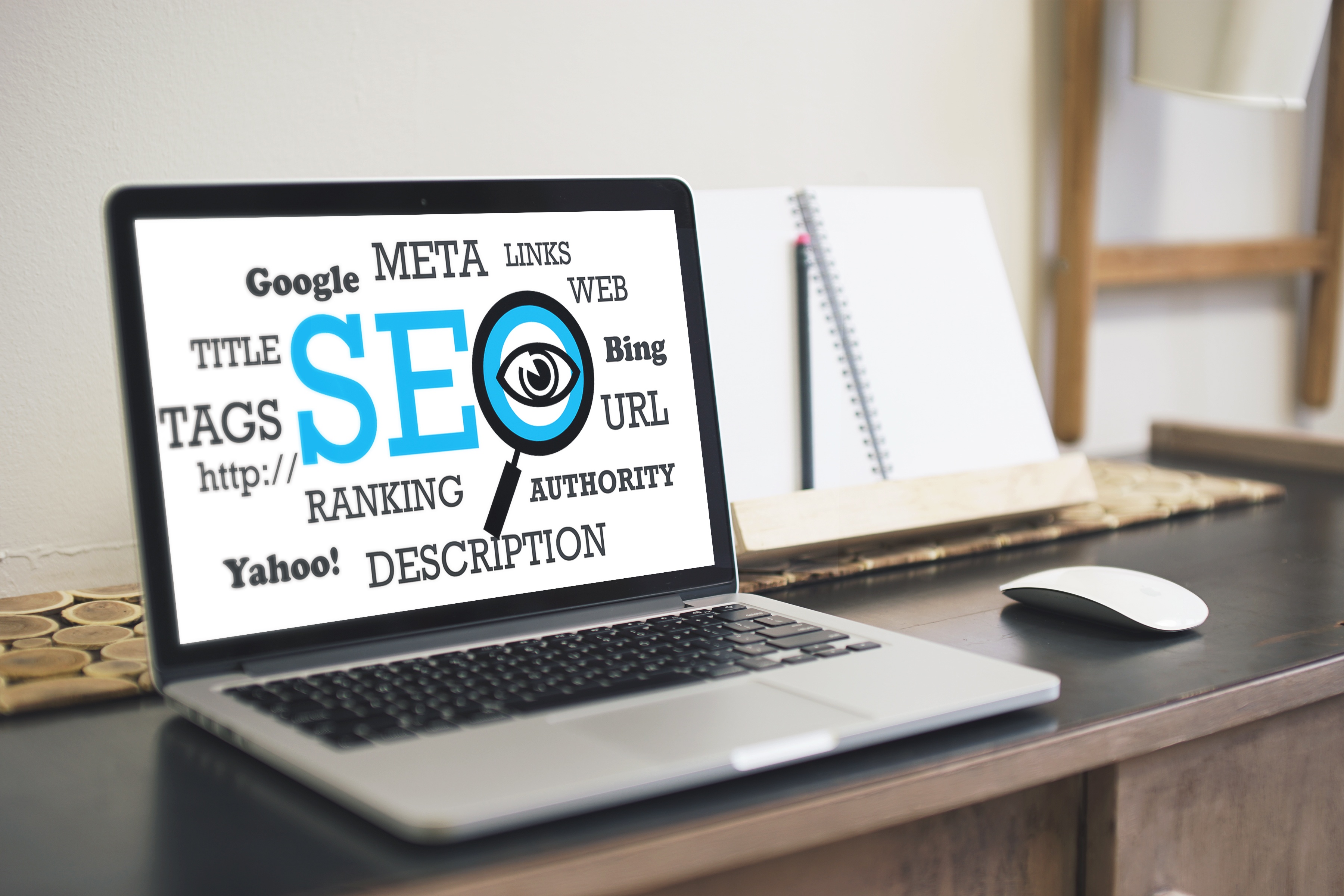seo on laptop