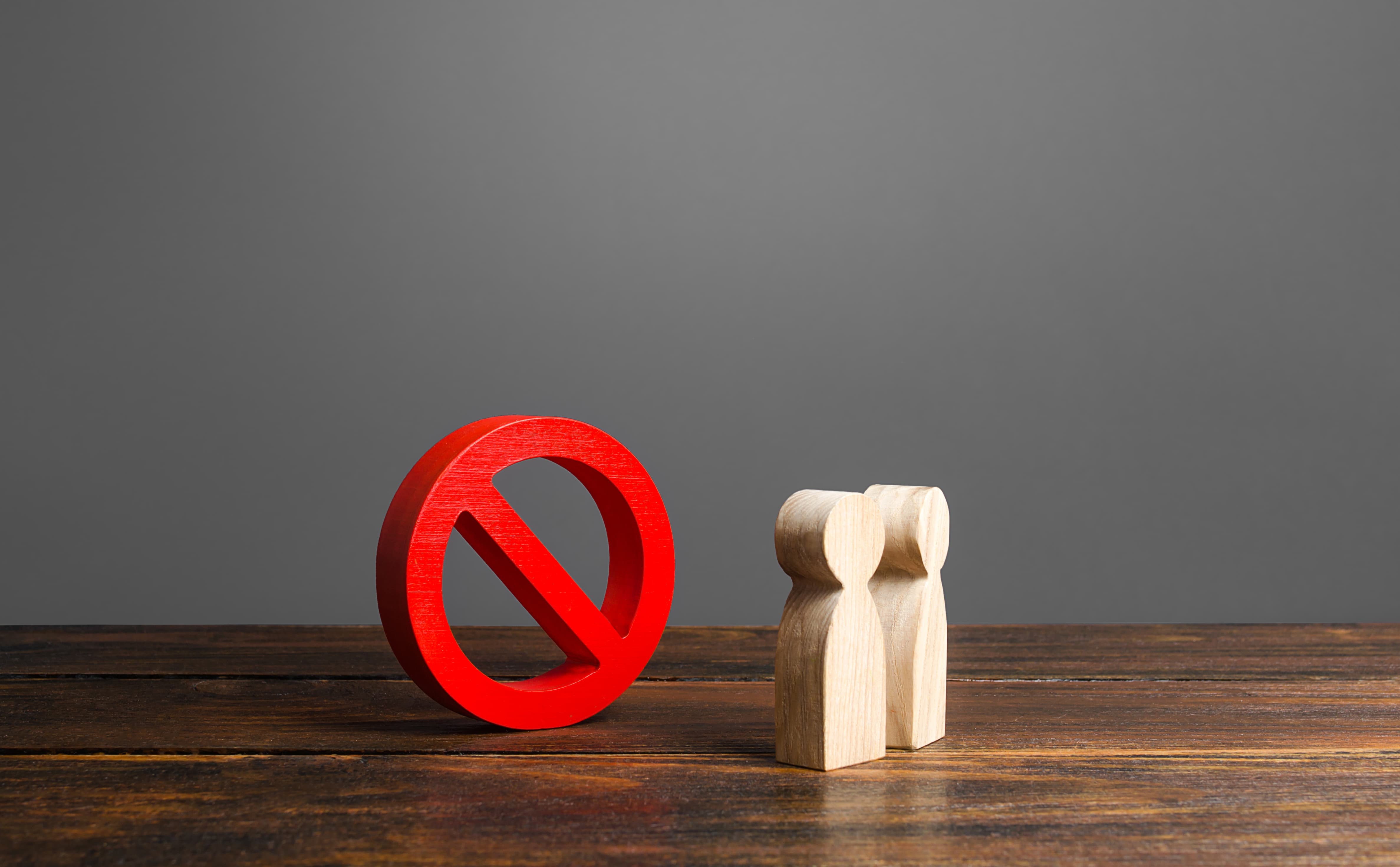 image representing negative keywords